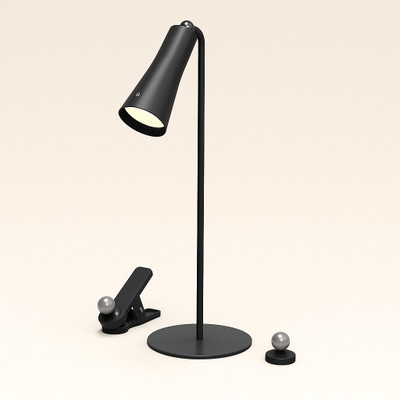 NAIRO 4 in 1 Rechargeable Desk Light with Powerful Magnets & Adjustable Brightness Study Lamp(40 cm, Black)