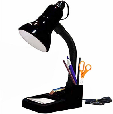 spark world Flexible Black Electric Table Study Lamp(28 cm, Black)