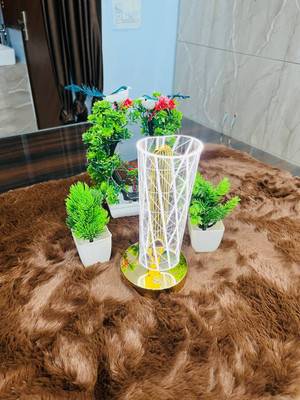 NKL Gold Base 3D Crystal Led Lamp, Touch Control For Bedroom, Office, Home Décor_220 Table Lamp(7 cm, Gold)