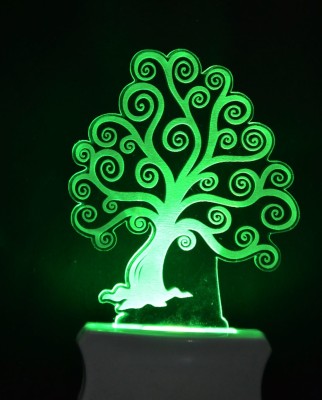 Decorcraft The Tree 3D illusion Night Lamp is Extremely cool and 3D illusion Design, Night Lamp(12 cm, Multicolor)