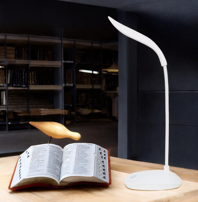 zynati white angular table lamp25 Study Lamp(31 cm, White)