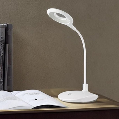 AKR Rechargeable LED Touch On/Off Switch Desk Lamp Children Eye Protection Student Study Reading Dimmer Rechargeable Led Table Lamps USB Charging Touch Dimmer Table Lamp (38 cm, White) Study Lamp(25 cm, White)
