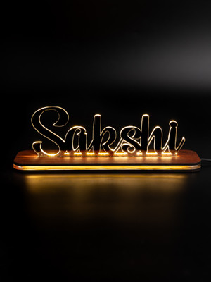 perfycraft ACRYLIC TABLE NAME LAMP Table Lamp(7.5 cm, Multicolor)