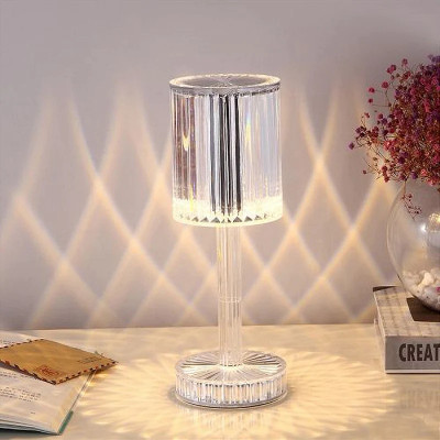The Artment Decorative Stem Crystal Night Lamp For LivingRoom/Home Decor, Gifting Night Lamp(28 cm, White)