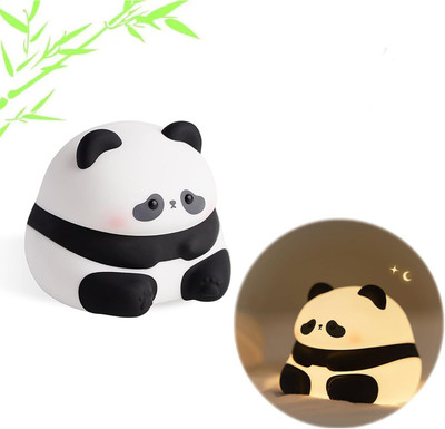 BITWEAVE Rechargeable Panda Silicon Night Lamp for Kids Lamp Night Light Night Lamp(9.4 cm, White)