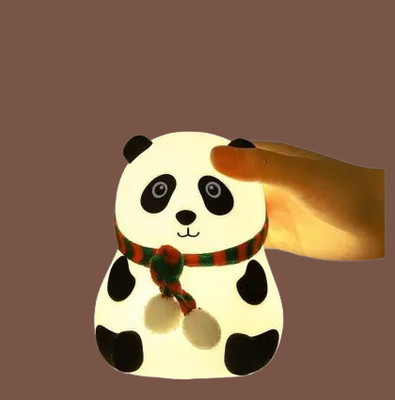 BEST BOOST New Lamp Panda Design With Multicolour Night Light Lamp Night Lamp(4 cm, Black & white)