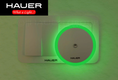 Hauer GLOW-MATE Smart LED Premium Night Light Auto Dimming With Auto ON/OFF Sensor LED Night Lamp(6 cm, Green)