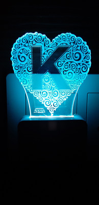 AJANTA Alphabet 2170 K 3D Night Lmp For Home Decore Night Lamp(10 cm, Blue)