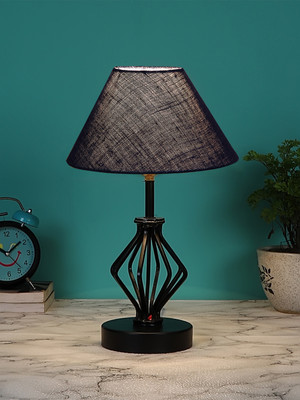Devansh Blue Jute Table Lamp With Iron Base Table Lamp(37.4 cm, Blue)