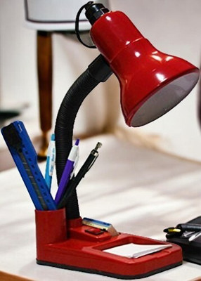 spark world HomeDecorTableLamp-TL006 Table Lamp(22 cm, Red)