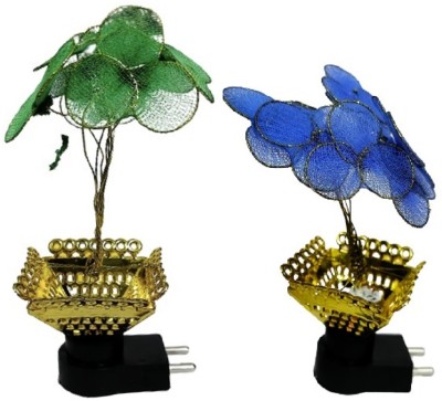 Elecsera Led Night Flower Shape Hanging Night Lamp(6 cm, Blue, Green)