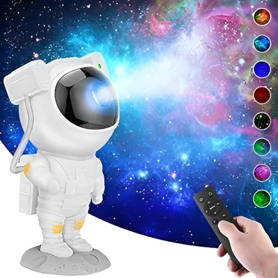 Urfi Astronaut Galaxy Projector with Remote-360° Night Light ,Bedrooms & Parties. Night Lamp(23 cm, White)