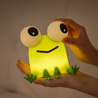 UNZAG Creative Frog Lamp Color Changing LED Portable Touch Lamp USB Rechargeable-Kids Night Lamp(10.4 cm, Warm White)