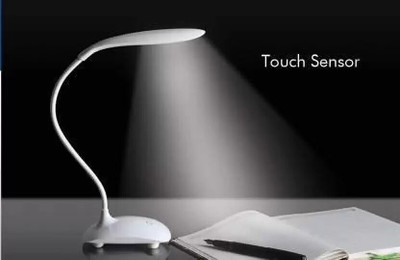 REXBURG Powerful Rechargeable Emergency Table Desk Lamp Reading light_L1499 Study Lamp(12 cm, White)