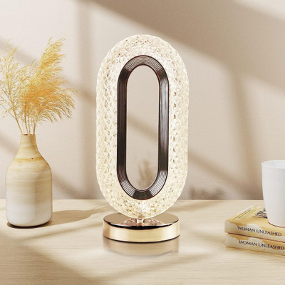 MAHENOOR ENTERPRISE Touch Control Crystal Table Desk Lamp USB Rechargeable Crystal Diamond Table Lamp(4.72 cm, Gold)