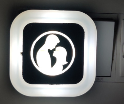 Super Ajanta SNL-58 LOVE COUPLE Night Lamp(52 cm, BLACK AND WHITE)