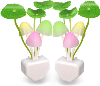 U.R.M. Enterprises Fancy Color Changing Mushroom LED Night Light with Sensor ( Pack of 2 ,) Night Lamp(11.5 cm, Multicolor)