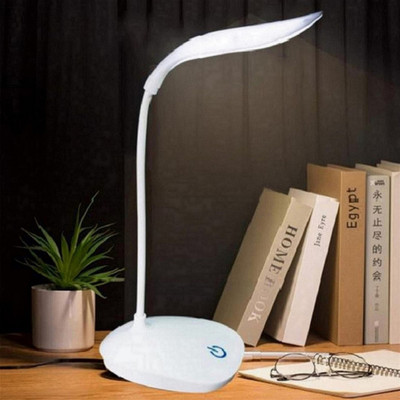 AKR Powerful Rechargeable Emergency Table Lamp (White)_211 Study Lamp(30 cm, White)