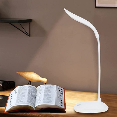 AKR Rechargeable & Flexible with three power options LE59 Table Lamp Table Lamp(14 cm, White)