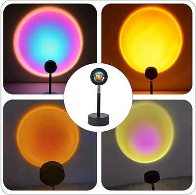 ASTOUND Sunset Projection LED 180 Degree Sunset Lamp Night Lamp(27 cm, Black)