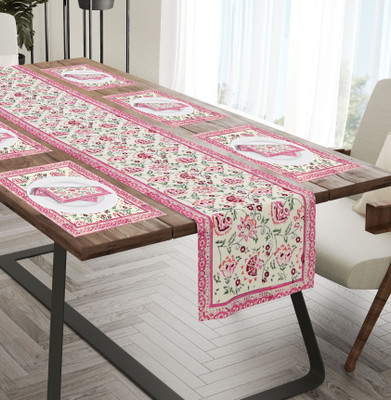 Blocks Of India Pink Organic Cotton Table Linen Set