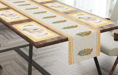 Blocks Of India Yellow Organic Cotton Table Linen Set