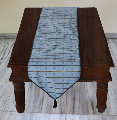 Dekor World Grey 180 cm Table Runner(Cotton)