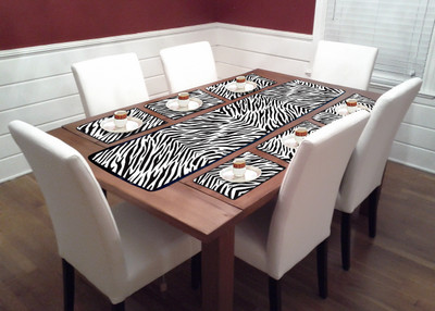 Shreejee Black PVC Table Linen Set(Pack of 7)