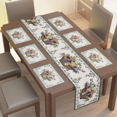 Waco creation Multicolor Organic Cotton Table Linen Set(Pack of 7)