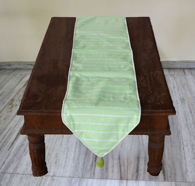 Dekor World Green 180 cm Table Runner(Cotton)
