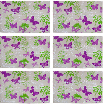 ArtKart Purple, White Organic Cotton Table Linen Set(Pack of 1)