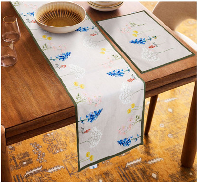 PLIVANA Multicolor Polyester Table Linen Set(Pack of 5)