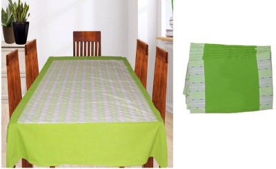 Dekor World Green Organic Cotton Table Linen Set(Pack of 9)