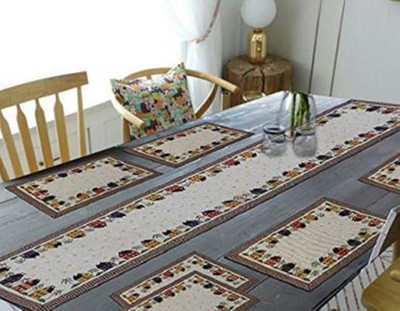 Mega Cart Home Multicolor Linen, Organic Cotton, Polyester Table Linen Set(Pack of 7)