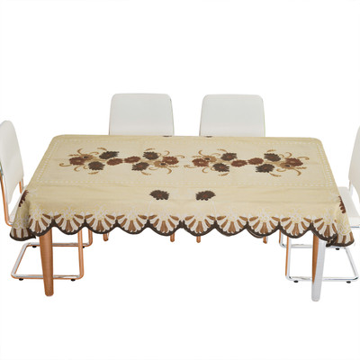 KUBER INDUSTRIES Yellow Nylon Table Linen Set(Pack of 1)