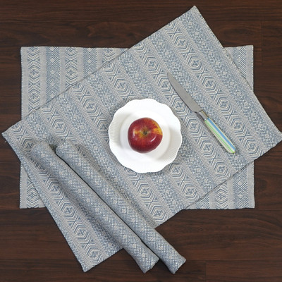 ODE & CLEO Grey Organic Cotton Table Linen Set(Pack of 6)