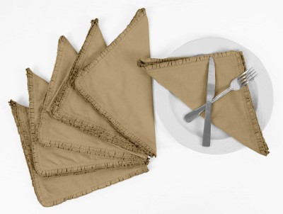 Vargottam Beige Organic Cotton Table Linen Set(Pack of 6)