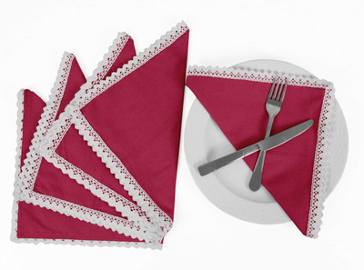 Vargottam Pink Organic Cotton Table Linen Set(Pack of 6)