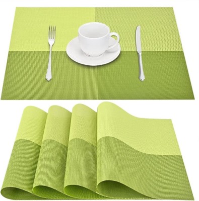 cartxomy Green PVC Table Linen Set(Pack of 6)