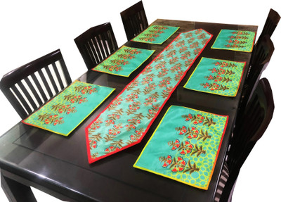 LaVichitra Multicolor Silk Table Linen Set(Pack of 7)