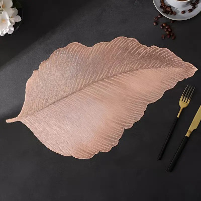 DPA Collection Rectangular Pack of 2 Table Placemat(Brown, PVC)