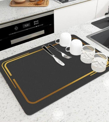 Zumie Rectangular Pack of 1 Table Placemat(Grey, Rubber)