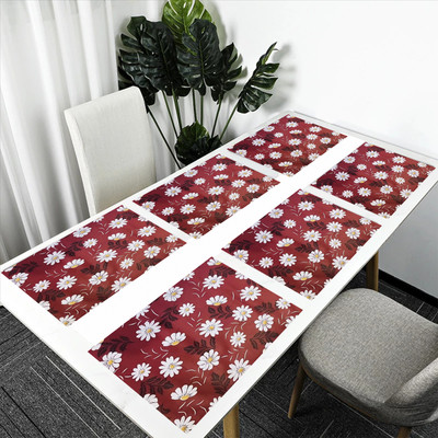SANRAKSSHAN Rectangular Pack of 6 Table Placemat(Multicolor, PVC)