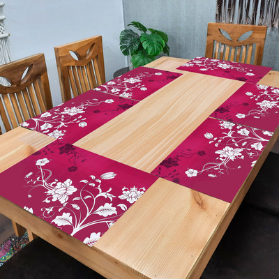 Flipkart SmartBuy Rectangular Pack of 6 Table Placemat(Purple, PVC)
