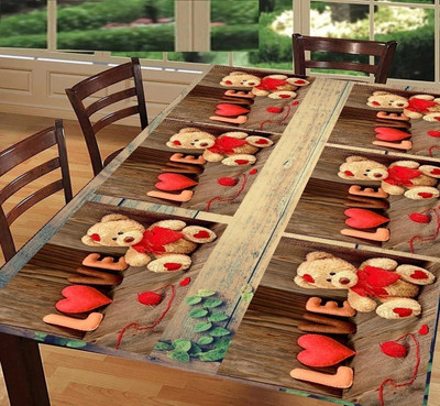 REVEXO Rectangular Pack of 6 Table Placemat(Multicolor, PVC)