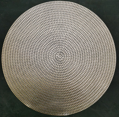 SHRI MAHAVIR IMPEX Round Pack of 6 Table Placemat(Gold, Lace)