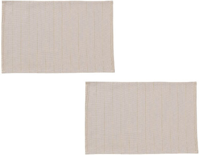 IKEA Rectangular Pack of 2 Table Placemat(Beige, Cotton, Polyester)