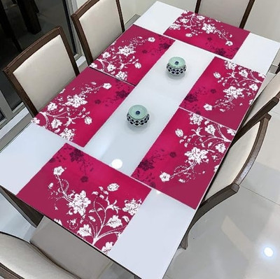 LOTUSKING Rectangular Pack of 6 Table Placemat(Purple, PVC)