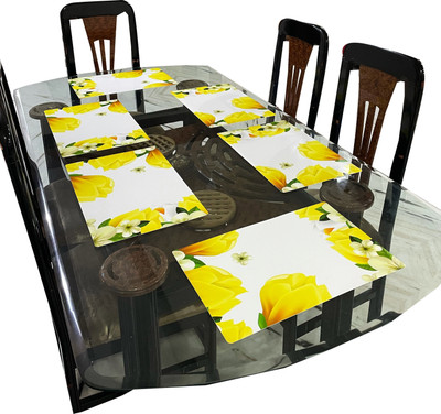 LaVichitra Rectangular Pack of 6 Table Placemat(Multicolor, PVC)