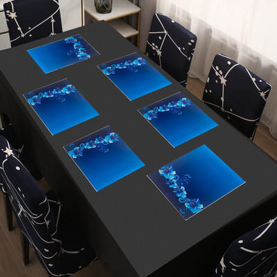 REVEXO Rectangular Pack of 6 Table Placemat(Multicolor, PVC)